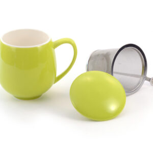 Theemok met filter ChaCult Saara lime limoengroen porselein