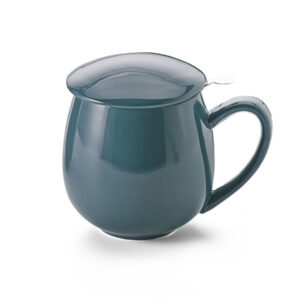 Theemok met filter ChaCult Saara donkergroen porselein