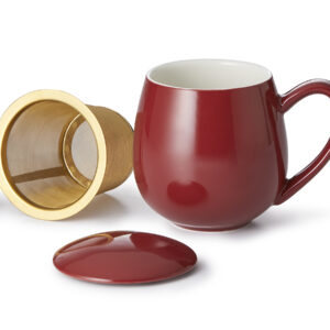 uxe theemok met filter ChaCult Saara Gold bordeaux rood