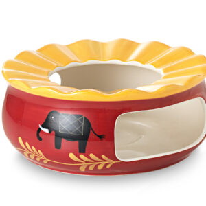 Kleurrijke theepot warmer ChaCult Benares met olifant dessin