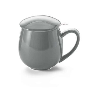 Theemok met filter ChaCult Saara grijs porselein